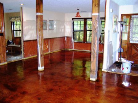 How to stain interior concrete