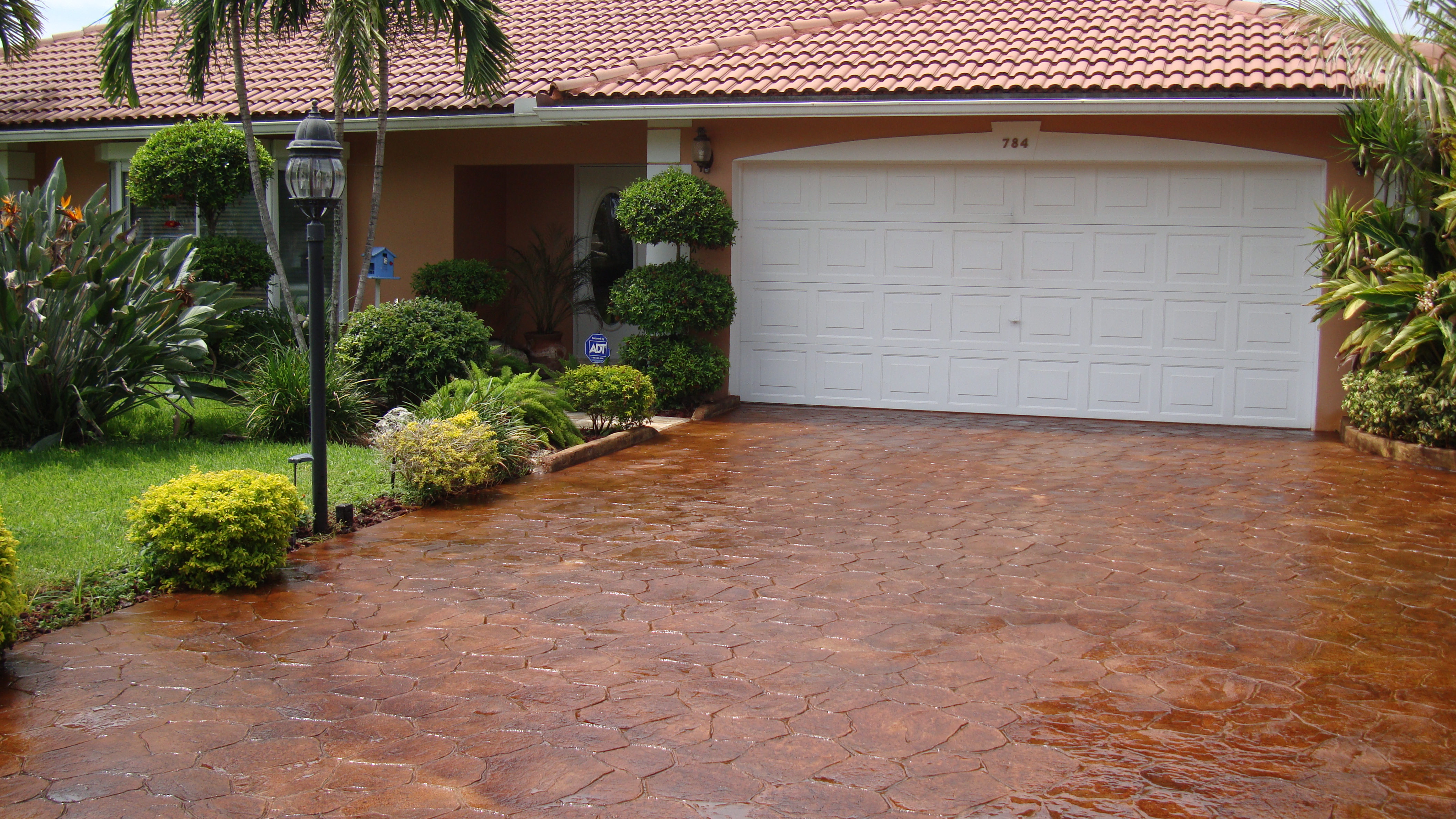 Acid Staining Stamped Concrete