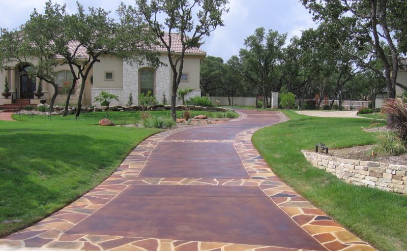 concrete stained driveway