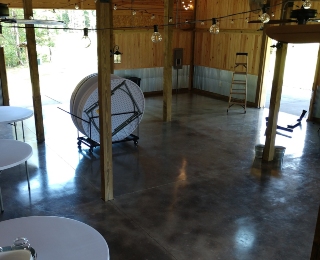 Wax for stained concrete floors