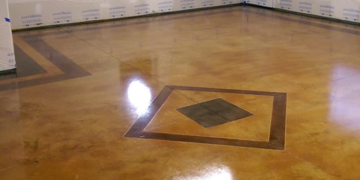 beautiful concrete acid stained floor