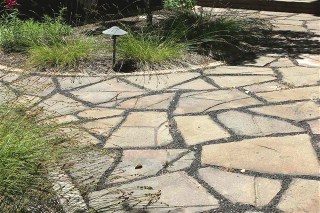 stained concrete walkway