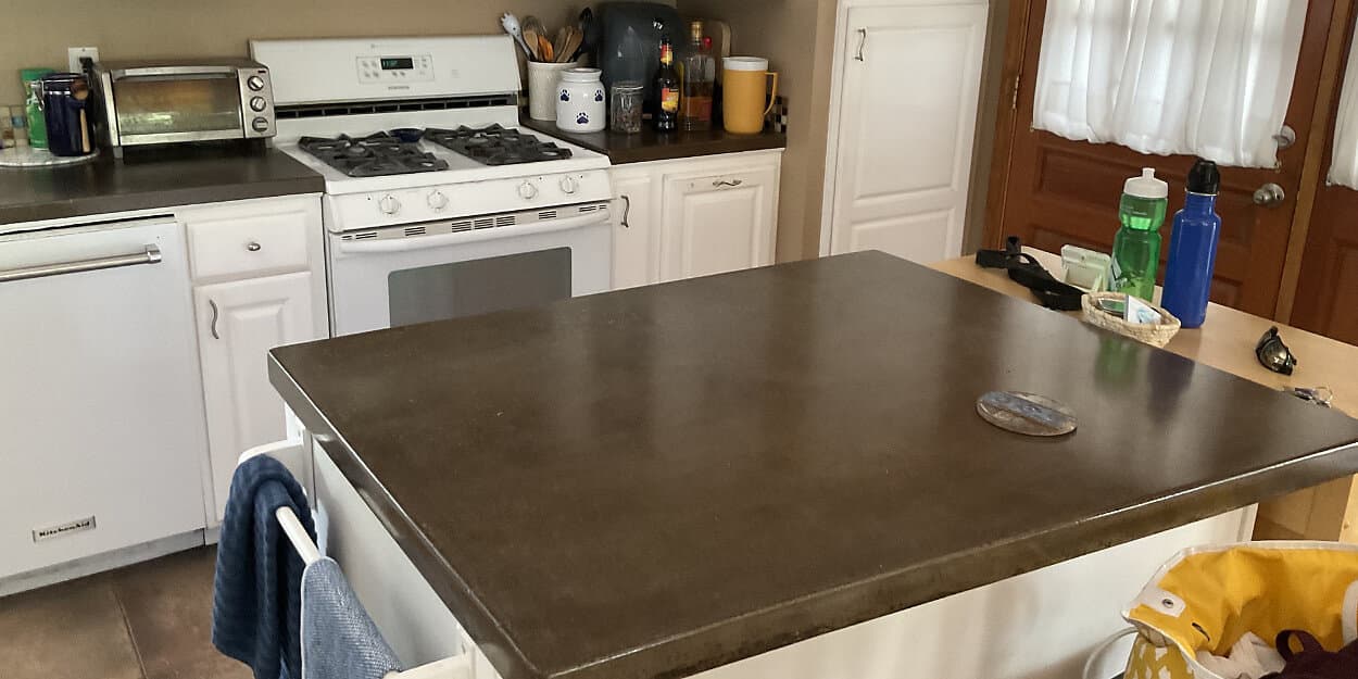 stained concrete countertop 